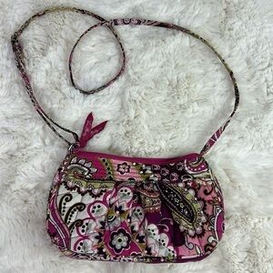 Vera Bradley Floral Very Berry Paisley Crossbody Purse Hipster Adjustabl…